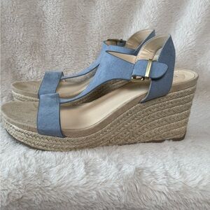 Kenneth Cole Reaction Light Blue Clara Wedge Womens Sz 9